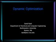 Dynamic Optimization
