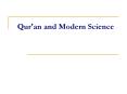 Qur'an and Modern Science PowerPoint PPT Presentation