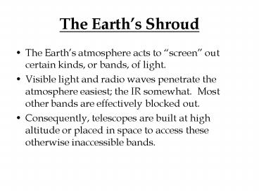 The Earths Shroud