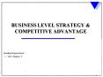 BUSINESS LEVEL STRATEGY PowerPoint PPT Presentation