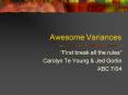 Awesome Variances PowerPoint PPT Presentation