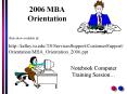 2006 MBA Orientation PowerPoint PPT Presentation