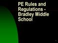 PE Rules and Regulations Bradley Middle School PowerPoint PPT Presentation