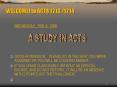 WELCOME to ACTS 1213 1214 PowerPoint PPT Presentation