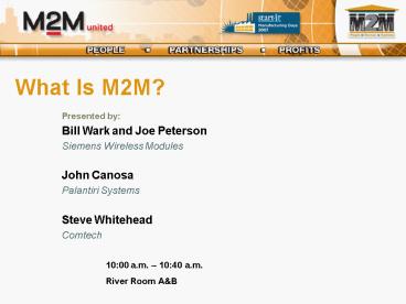 What Is M2M