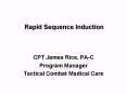 Rapid Sequence Induction PowerPoint PPT Presentation