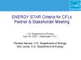 ENERGY STAR Criteria for CFLs Partner PowerPoint PPT Presentation