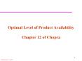 Optimal Level of Product Availability  Chapter 12 of Chopra PowerPoint PPT Presentation