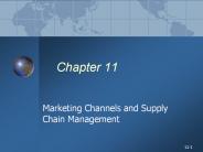 Marketing Channels and Supply Chain Management
