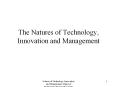The Natures of Technology, Innovation and Management PowerPoint PPT Presentation