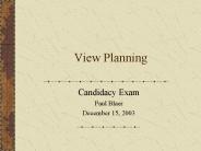 View Planning