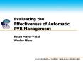 Evaluating the Effectiveness of Automatic PVR Management PowerPoint PPT Presentation