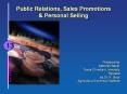 Public Relations, Sales Promotions PowerPoint PPT Presentation