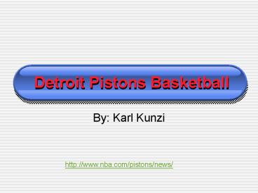Detroit Pistons Basketball