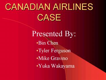 CANADIAN AIRLINES CASE