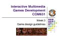 Interactive Multimedia Games Development COM631 PowerPoint PPT Presentation