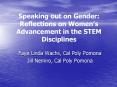 Speaking out on Gender: Reflections on Womens Advancement in the STEM Disciplines PowerPoint PPT Presentation