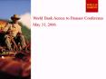 World Bank Access to Finance Conference PowerPoint PPT Presentation