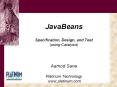 JavaBeans Specification, Design, and Test using Catalysis Aamod Sane Platinum Technology www.platinu PowerPoint PPT Presentation