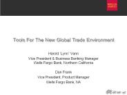 Tools For The New Global Trade Environment