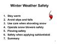 Winter Weather Safety PowerPoint PPT Presentation