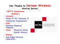 Our Thanks to Verizon Wireless Meeting Sponsor PowerPoint PPT Presentation