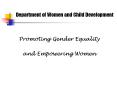 Department of Women and Child Development PowerPoint PPT Presentation
