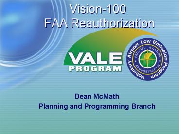 Vision100 FAA Reauthorization