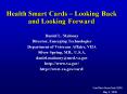 Health Smart Cards Looking Back and Looking Forward PowerPoint PPT Presentation