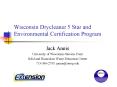 Wisconsin Drycleaner 5 Star and Environmental Certification Program PowerPoint PPT Presentation