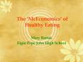 The McEconomics of Healthy Eating PowerPoint PPT Presentation