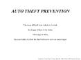 AUTO THEFT PREVENTION PowerPoint PPT Presentation