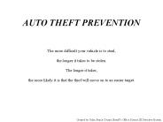 AUTO THEFT PREVENTION