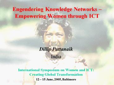 Engendering Knowledge Networks Empowering Women through ICT