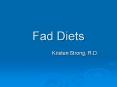 Fad Diets PowerPoint PPT Presentation