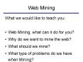 Web Mining PowerPoint PPT Presentation