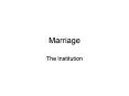 Marriage PowerPoint PPT Presentation