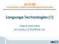 Language Technologies 1 PowerPoint PPT Presentation