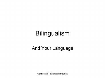 Bilingualism