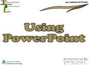 Using PowerPoint