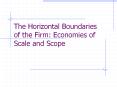 The Horizontal Boundaries of the Firm: Economies of Scale and Scope PowerPoint PPT Presentation