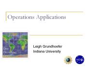 Operations Applications