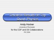 TeVatron Results on Top Quark Physics