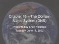 Chapter 16 The Domain Name System DNS PowerPoint PPT Presentation
