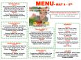 MENU MAY 4 8th PowerPoint PPT Presentation
