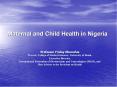 Maternal and Child Health in Nigeria PowerPoint PPT Presentation