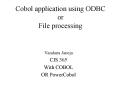 Cobol application using ODBC or File processing PowerPoint PPT Presentation