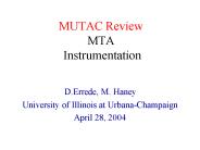 MUTAC Review MTA Instrumentation