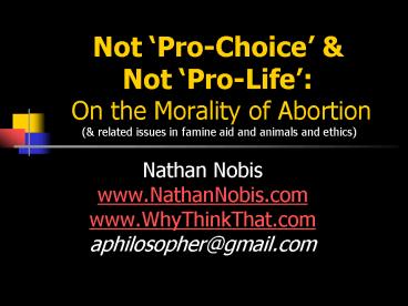 Not ProChoice