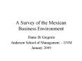 A Survey of the Mexican Business Environment PowerPoint PPT Presentation